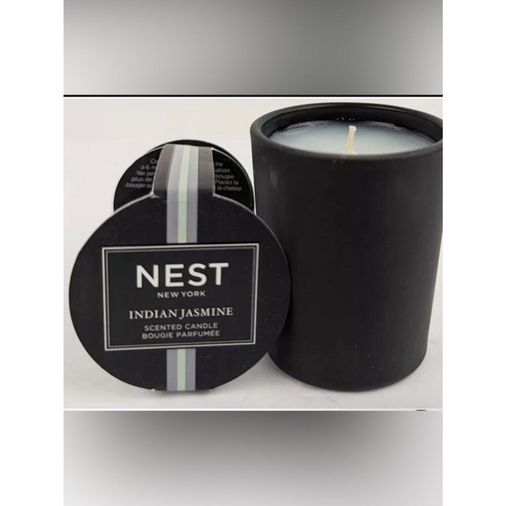 Nest Indian Jasmine Scented Candle - NEW 2 PACK Black Ceramic - Picture 2 of 8